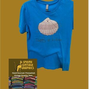 Vintage Bright Blue Clam Tee
